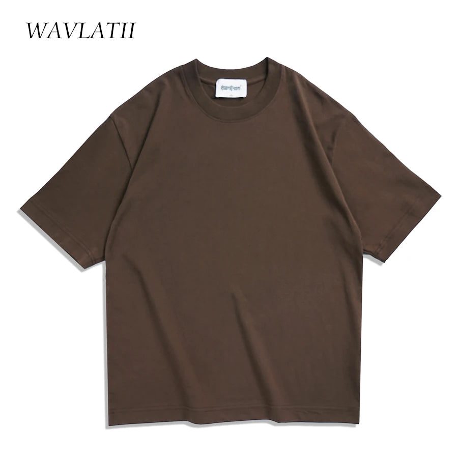 Camiseta Oversized Unissex Verão, Marrom, Estilo Coreano