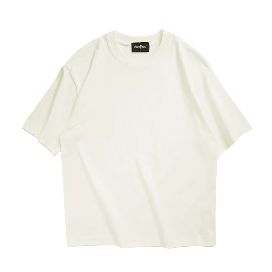 Camiseta Oversized Unissex Verão, Marrom, Estilo Coreano